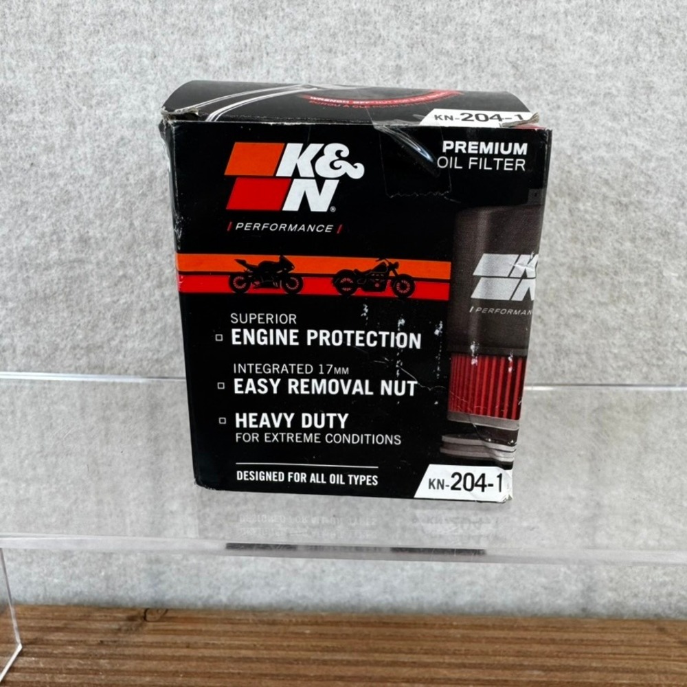 K&N KN-204 Premium Oil Filter Motorcycle Powersports Heavy Duty Black